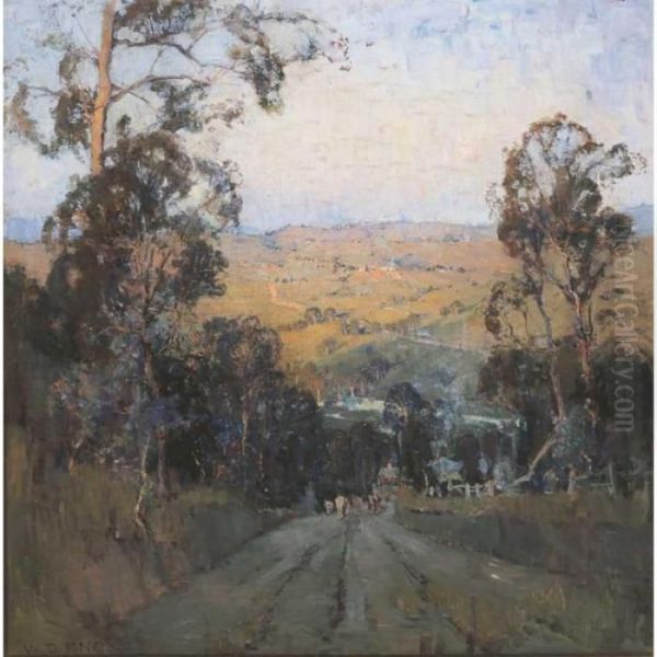 Evening Landscape Oil Painting by William Dunn Knox