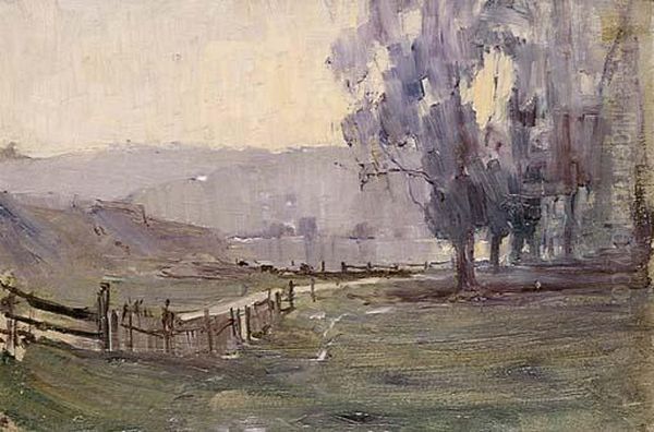 Landscape With Lake Oil Painting by William Dunn Knox