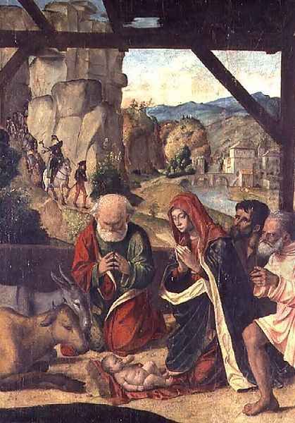 Nativity Oil Painting by Baldassare di Matteo, the Younger Carrari