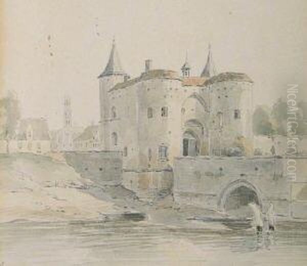 Brugge Oil Painting by Joseph Anton Koch