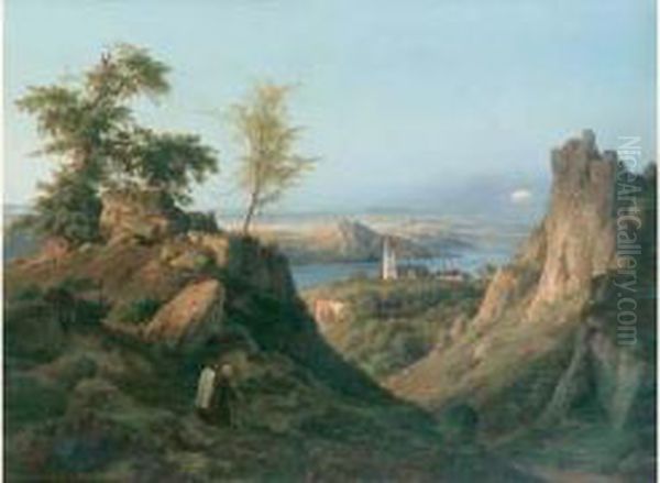 Paysage D'italie Oil Painting by Joseph Anton Koch