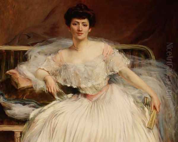 Portrait of a lady, 1901 Oil Painting by Madeleine Carpentier