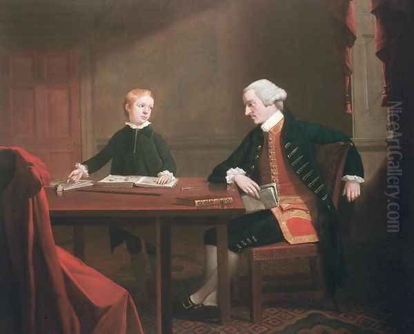 Samuel Smith and his Son William, c.1770 Oil Painting by Mason Chamberlin