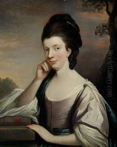 Portrait of a Lady, thought to be Mrs Elizabeth Hartley (1751-1824) Oil Painting by Mason Chamberlin