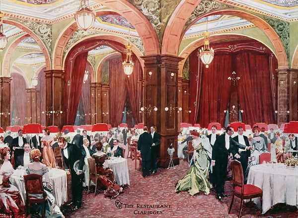 Claridge's Hotel London, c.1900 Oil Painting by Max Cowper