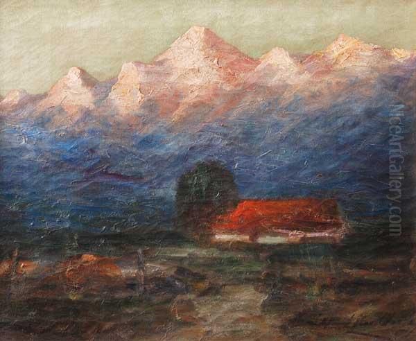 Picos Nevados Oil Painting by Stephen Robert Koekkoek