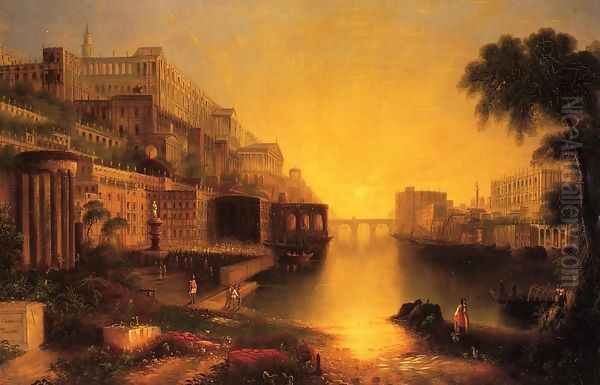 Ancient Italy Oil Painting by Edmund Coates