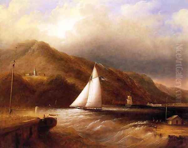 View of Caldwell's Landing Oil Painting by Edmund Coates