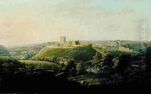 An Extensive View Of Richmond Yorkshire Oil Painting by George Cuitt