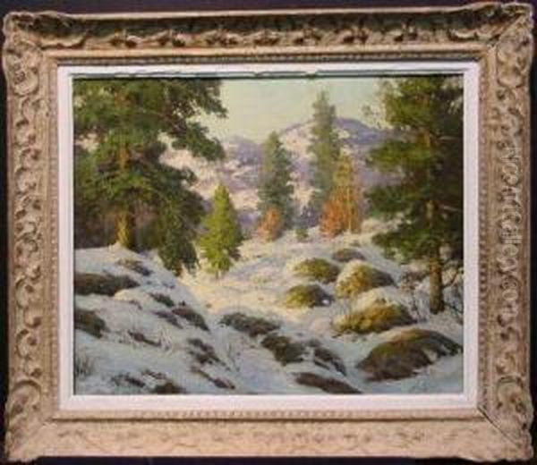 First Snow Oil Painting by Walter Koeniger