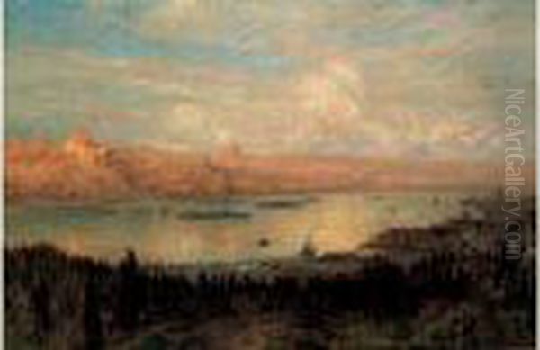 Vue De La Corne D'or Oil Painting by Ernst Carl Eugen Koerner