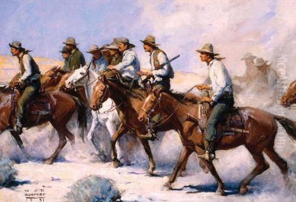 The Posse Oil Painting by William Henry Dethlef Koerner