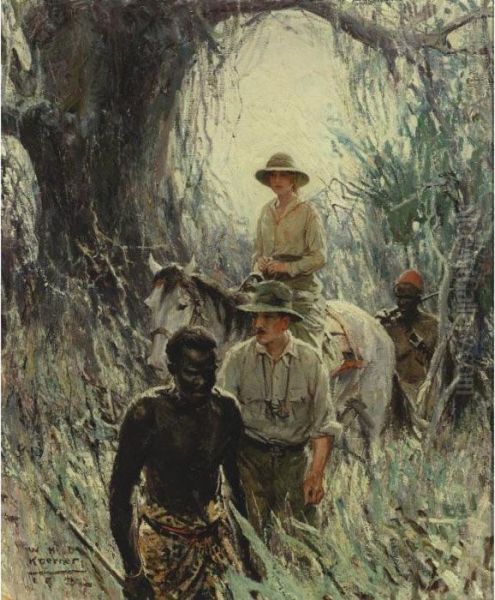 In The Jungle Oil Painting by William Henry Dethlef Koerner