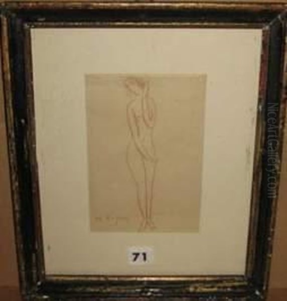 Femme Nue Oil Painting by Moissey Kogan