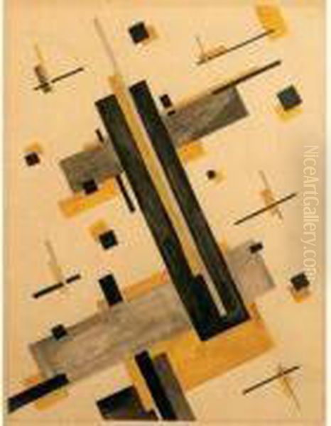 Composition Suprematiste, Vers 1922-1925 Oil Painting by Nina Osipovna Kogan