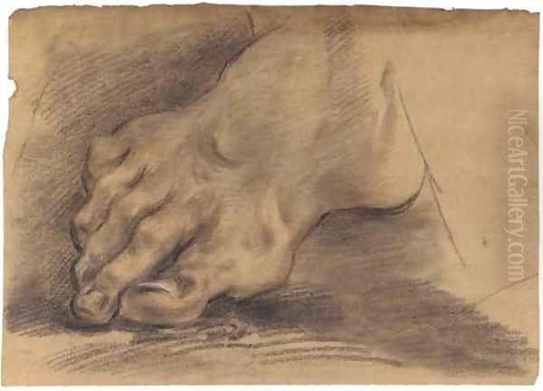 A foot Oil Painting by Domenico Maria Canuti