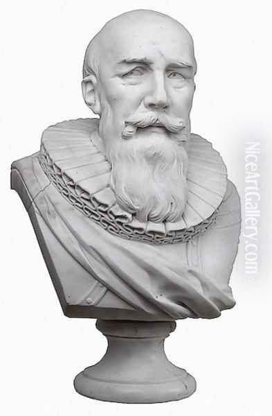 Bust of Duke de Sully Oil Painting by Marie-Anne Collot