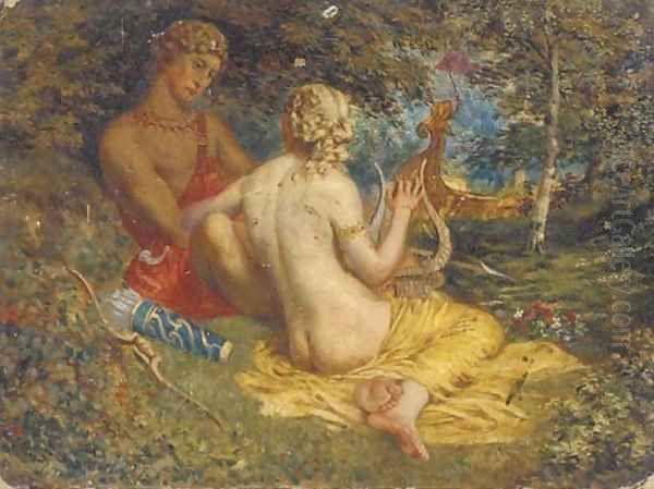 Apollo and Diana Oil Painting by Emily Crawford