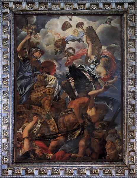 The Triumph of Wisdom 1671 Oil Painting by Giovanni Coli