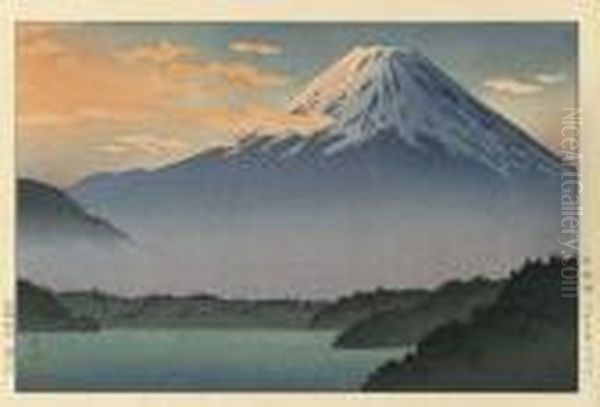 Shojiko (lake Shoji) Oil Painting by Tsuchiya Koitsu