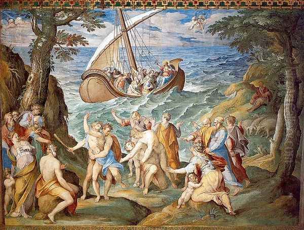 The Tempest Calmed Torrei dei Venti Oil Painting by Nicolo Circignani (Pomarancio)