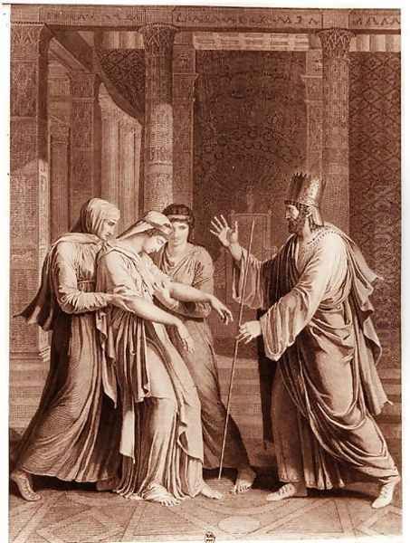 Esther Before Assuerus, illustration from 'Esther' Oil Painting by Antoine Denis Chaudet