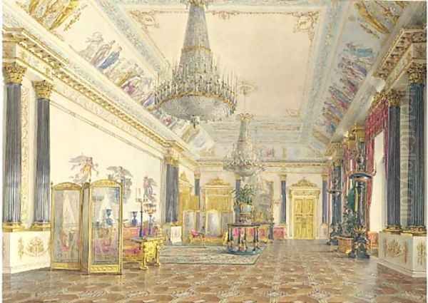 The Golden drawing-room, The Winter Palace, St. Petersburg Oil Painting by Grigori Grigorevich Chernetsov