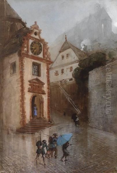 Marburg An Der Lahn Oil Painting by Louis Kolitz