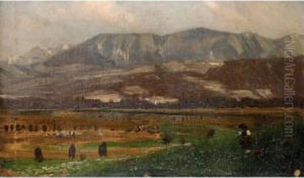 View Of The Campagna Oil Painting by Louis Kolitz