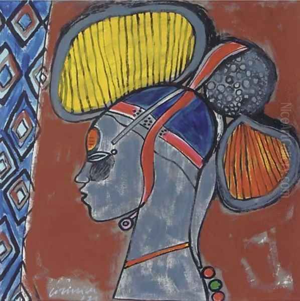 African female profile Oil Painting by Michel des Gobelins Corneille