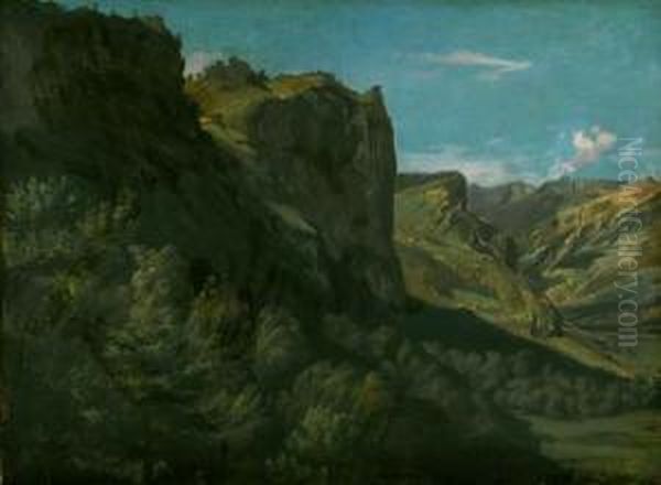 Berglandschaft. 1856. Oil Painting by Rudolf Koller