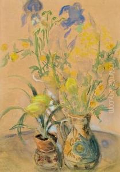 Blumenstillleben Oil Painting by Broncia Koller-Pinell