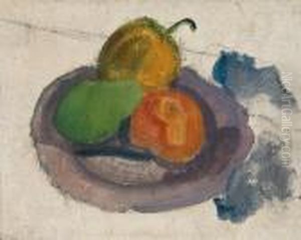 Still Life With Fruit Oil Painting by Broncia Koller-Pinell