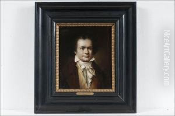 Beethoven Oil Painting by Lajos Kolozsvary