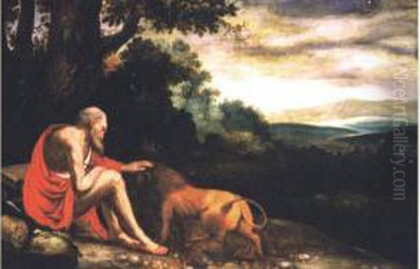 Saint Jerome Oil Painting by Johann Konig