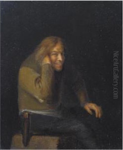 The Laughing Peasant Oil Painting by Philips Koninck