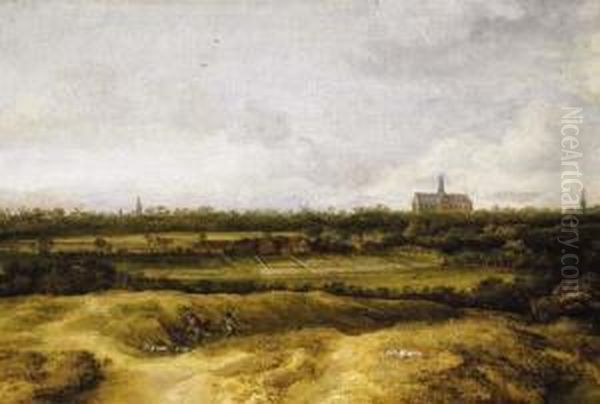 The Bleaching Fields Near Haarlem Oil Painting by Philips Koninck