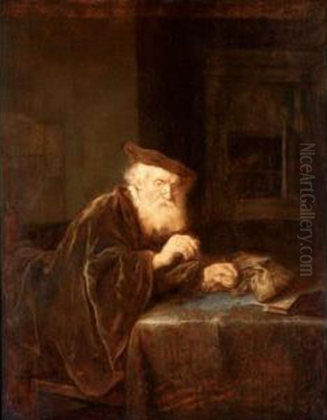 The Gold Weigher Oil Painting by Salomon Koninck