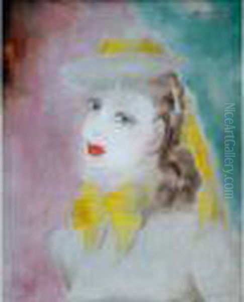 Belle Au Chapeau Oil Painting by Micao Kono