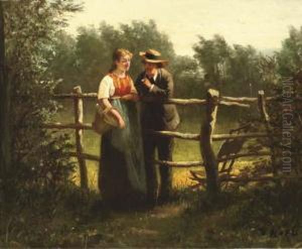 The Young Couple Oil Painting by Sipke Kool