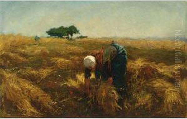 In The Hayfield Oil Painting by Cornelis Koppenol