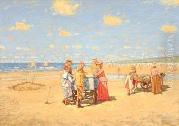 The Ice- Cream Cart Oil Painting by Cornelis Koppenol