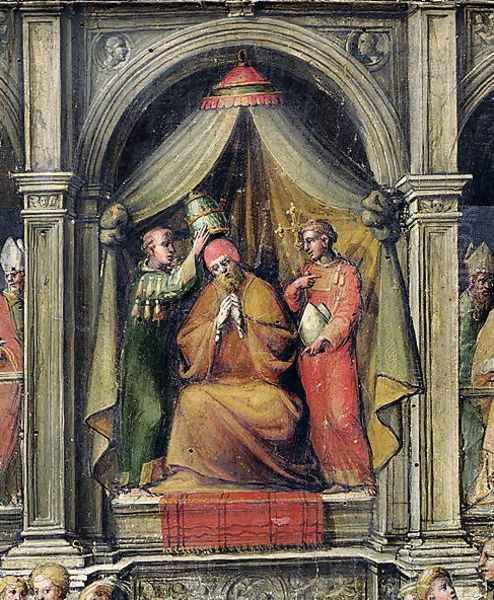 Coronation of Pope Paul II (1417-71) 1534 Oil Painting by Giovanni di Lorenzo Cini