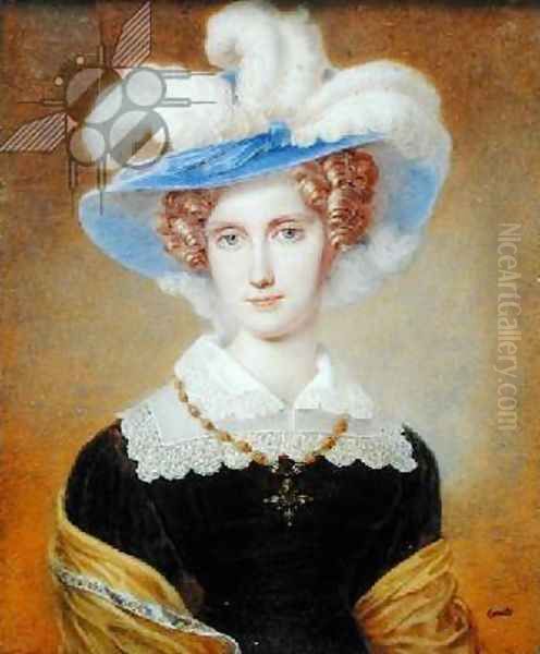 Marie-Clementine de Habsbourg-Lorraine, Archduchess of Austria Oil Painting by Jacques Louis Comte