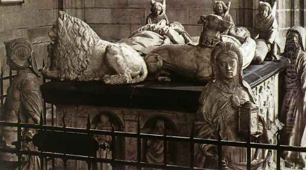 Tomb of Francis II of Brittany and his Wife Marguerite de Foix Oil Painting by Michel Colombe