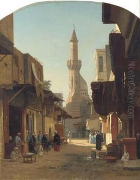 Mosque In Cairo Oil Painting by Peter Kornbeck