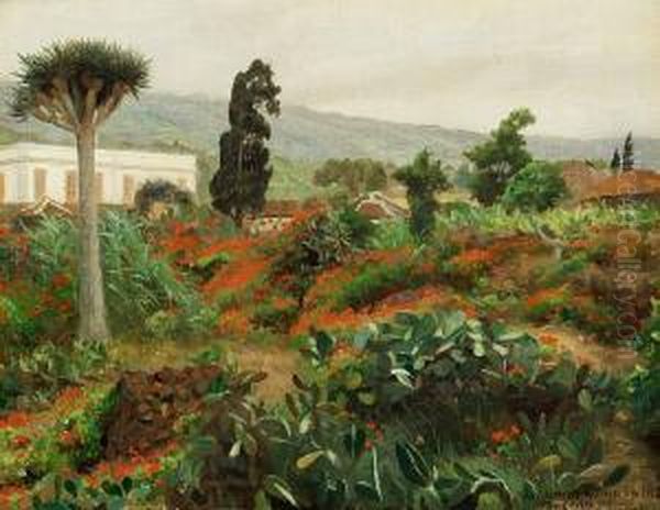 View Of Tenerifa Oil Painting by Valdemar Kornerup