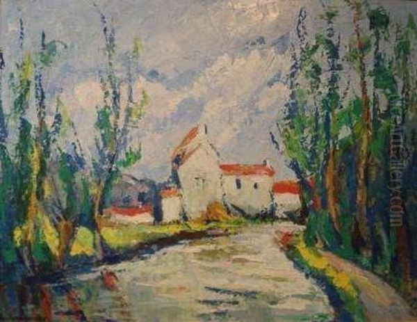 Paysage Oil Painting by Michel Korochansky