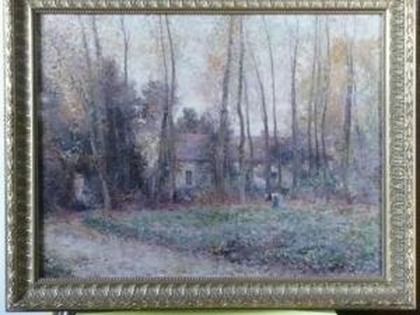 Paysage Boise Oil Painting by Michel Korochansky