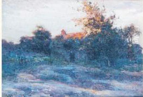 Chaumiere Au Crepuscule Oil Painting by Michel Korochansky